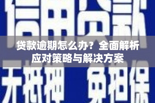 山阴贷款逾期怎么办？全面解析应对策略与解决方案