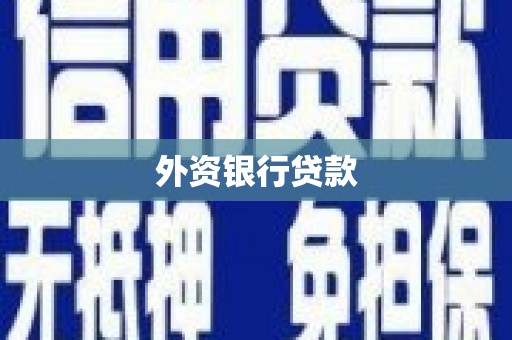 山阴外资银行贷款