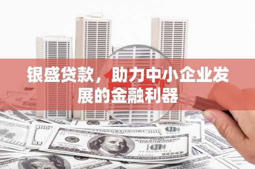 山阴银盛贷款，助力中小企业发展的金融利器