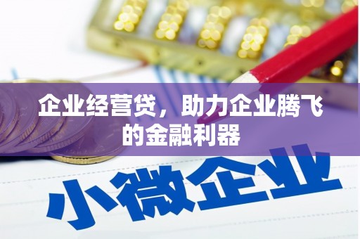 山阴企业经营贷，助力企业腾飞的金融利器