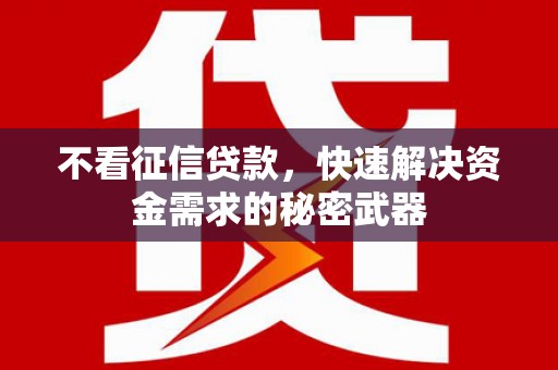 山阴不看征信贷款，快速解决资金需求的秘密武器