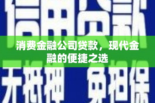 山阴消费金融公司贷款，现代金融的便捷之选