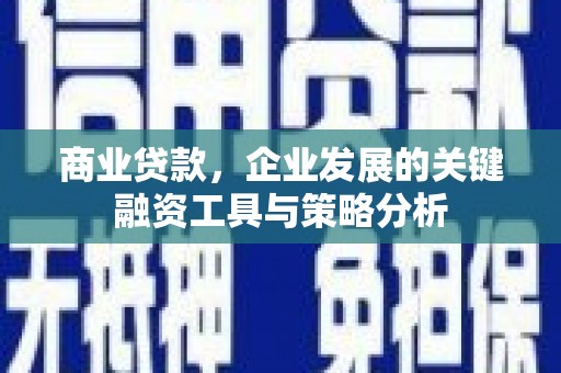 山阴商业贷款，企业发展的关键融资工具与策略分析