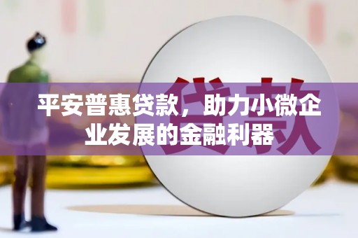 山阴平安普惠贷款，助力小微企业发展的金融利器