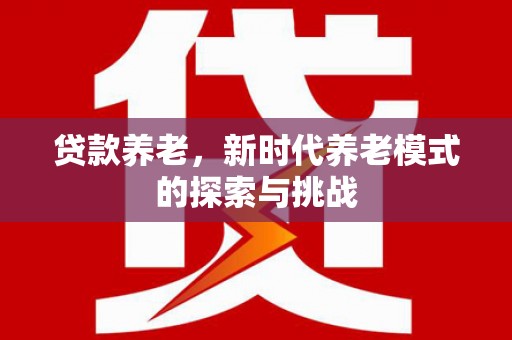 山阴贷款养老，新时代养老模式的探索与挑战