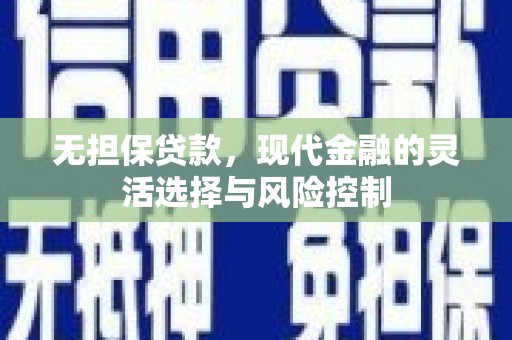山阴无担保贷款，现代金融的灵活选择与风险控制