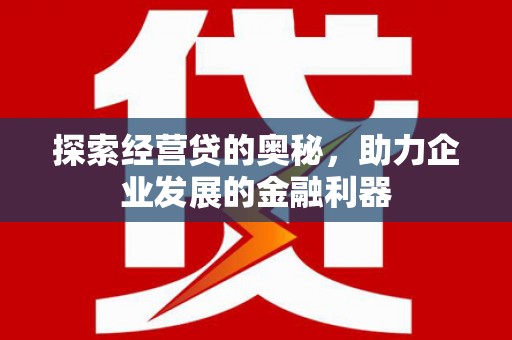 山阴探索经营贷的奥秘，助力企业发展的金融利器